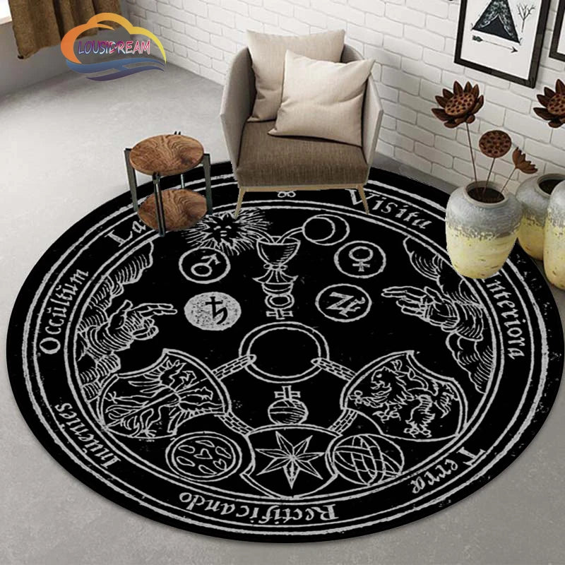 Gothic Teppich mit Pentagramm und Ziegenkopf-Design – Bild 14