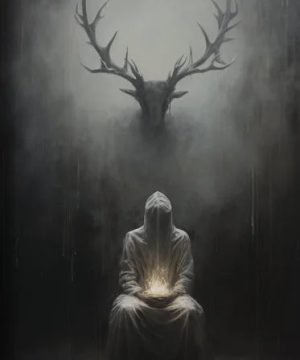 Gothic Thriller Wandkunst Set mit Horror Clown & Hexe