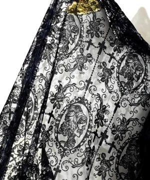 Gothic Spitze Stoff Fuer Diy Damenbekleidung Naehen Unisex