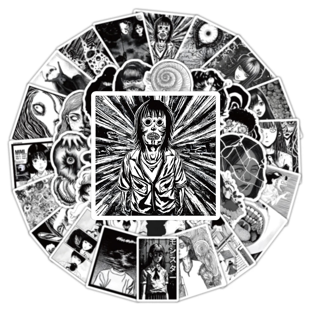 50-teiliges Gothic Horror Anime Sticker Set zur Deko – Bild 2