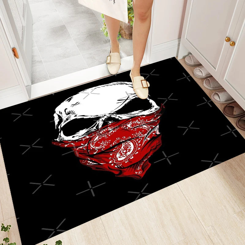 Gothic Skull Kunstteppich rutschfest für Wohnzimmer – Bild 13