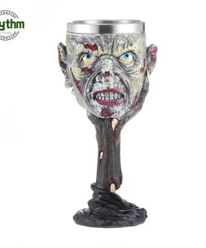 Gothic Totenkopf Becher aus Harz & Edelstahl – Barglas 3D
