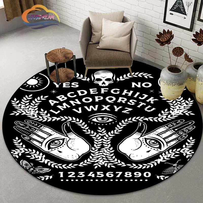 Gothic Teppich mit Pentagramm und Ziegenkopf-Design – Bild 17