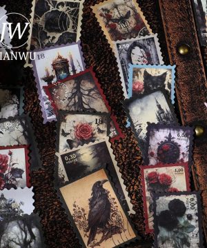 Gothic Vintage Flower Sticker Set für DIY & Journaling