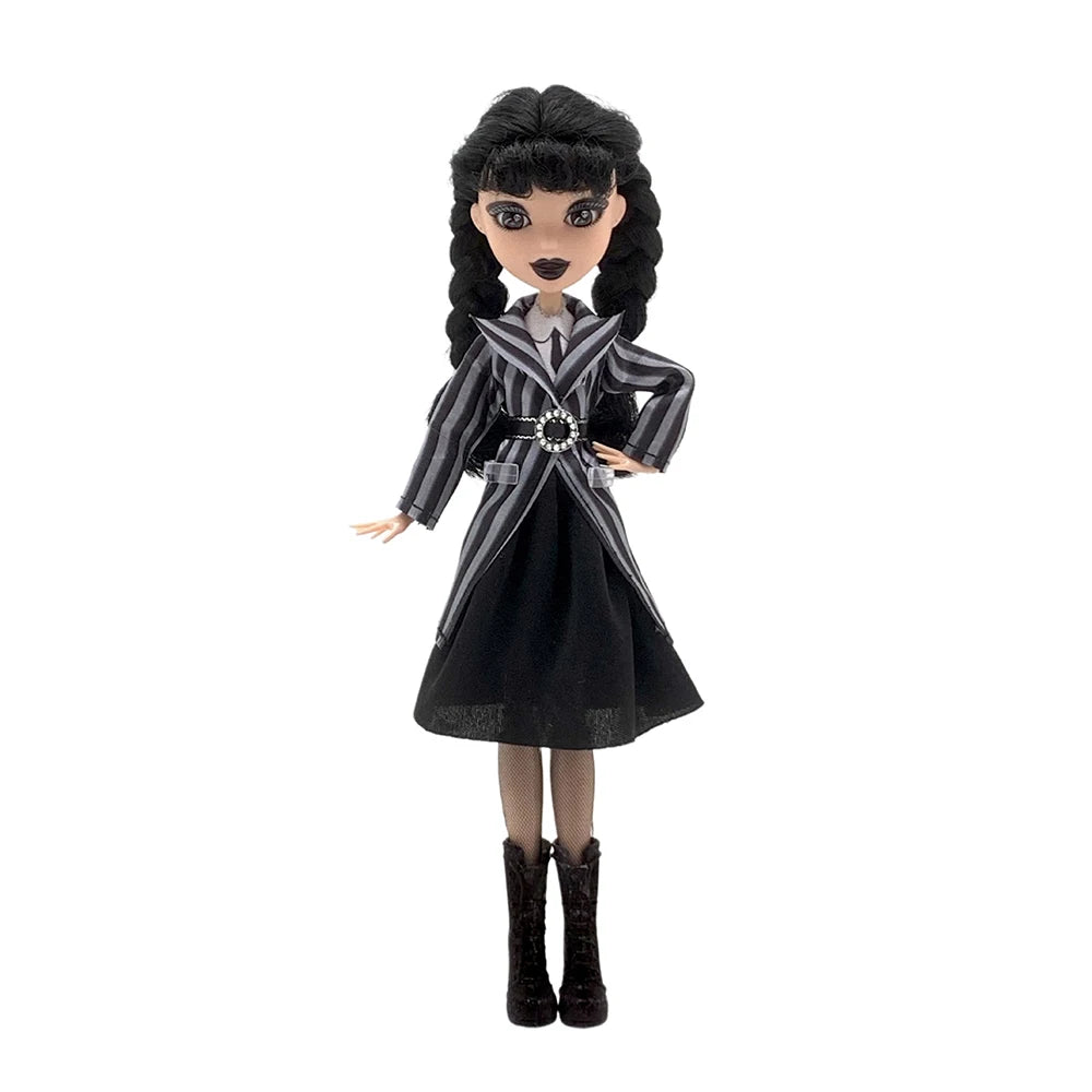 Gothic Wednesday Addams Puppe 30cm BJD Dekofigur Kinder – Bild 7