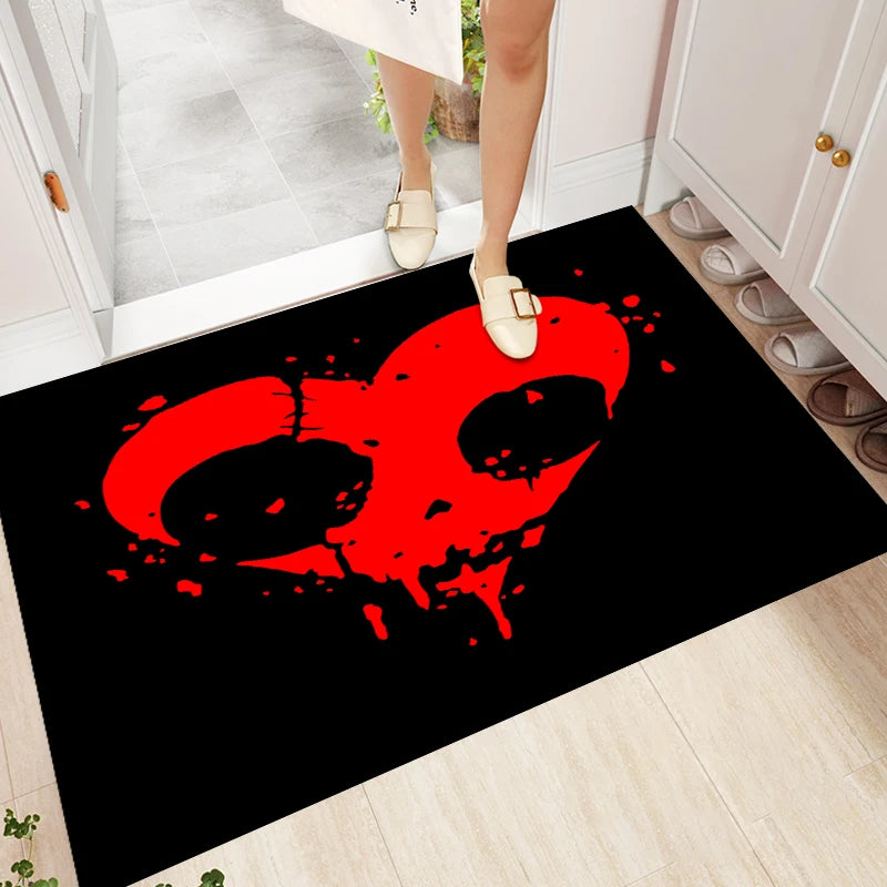Gothic Skull Kunstteppich rutschfest für Wohnzimmer – Bild 9