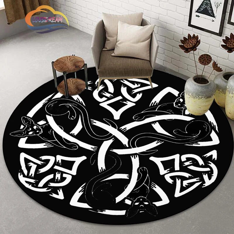 Gothic Teppich mit Pentagramm und Ziegenkopf-Design – Bild 20