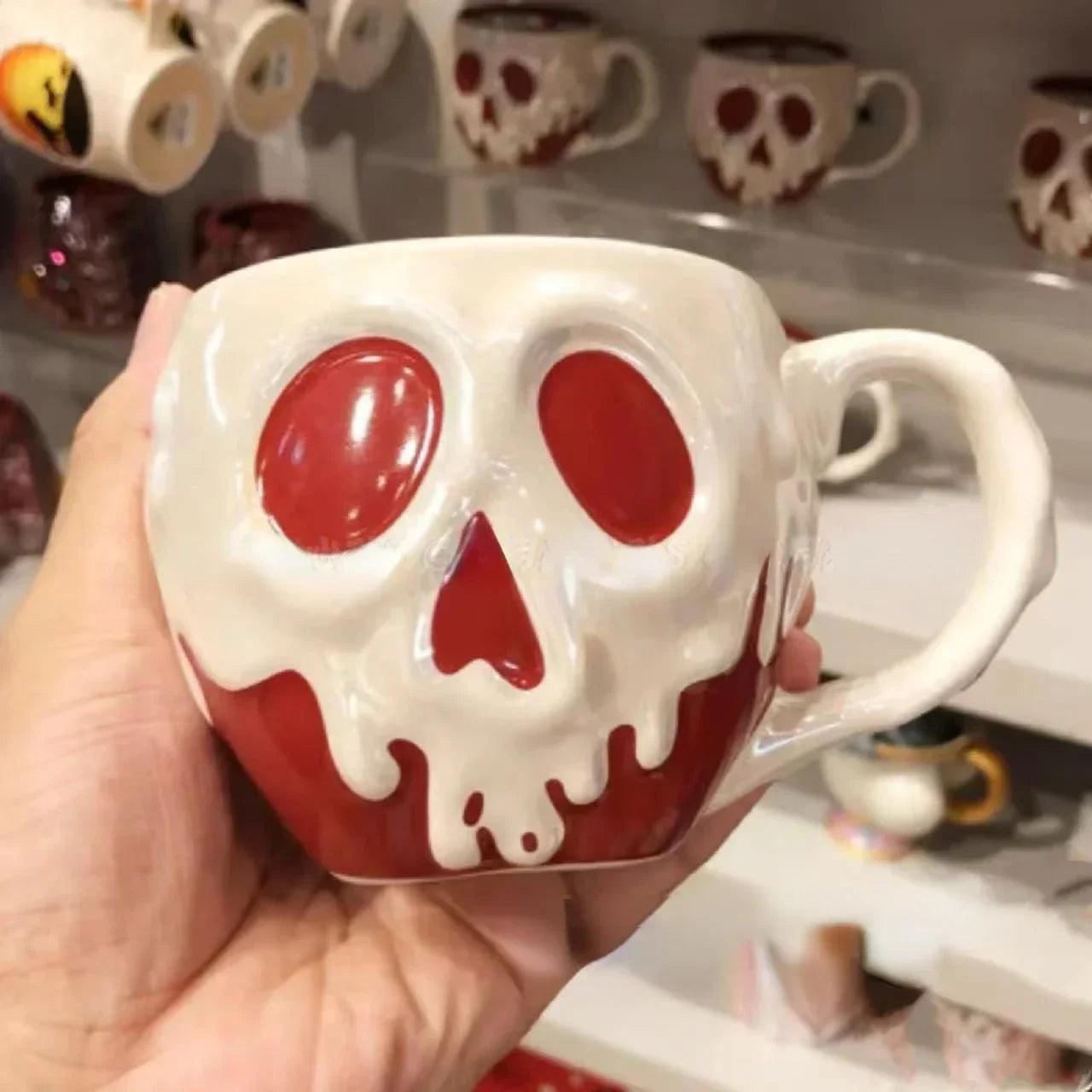 Gothic Totenschädel Becher Keramik Tasse für Halloween – Bild 4
