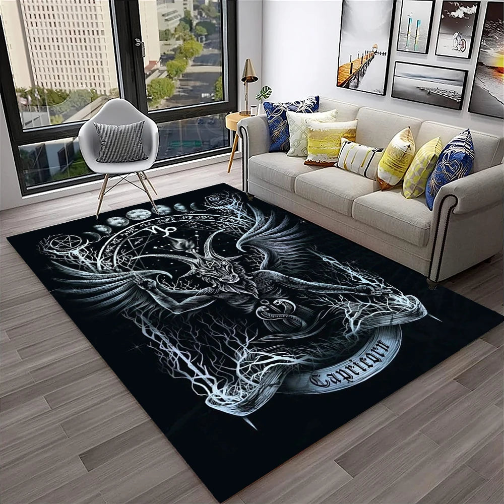Gothic Horror Teppich mit Ouija-Design für Wohnzimmer – Bild 24