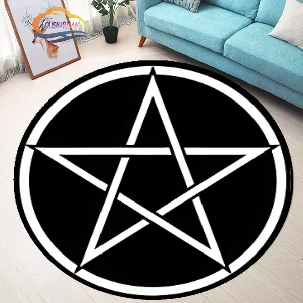 Gothic Pentagram Teppich – Runder Teppich mit Symbolen – Bild 7