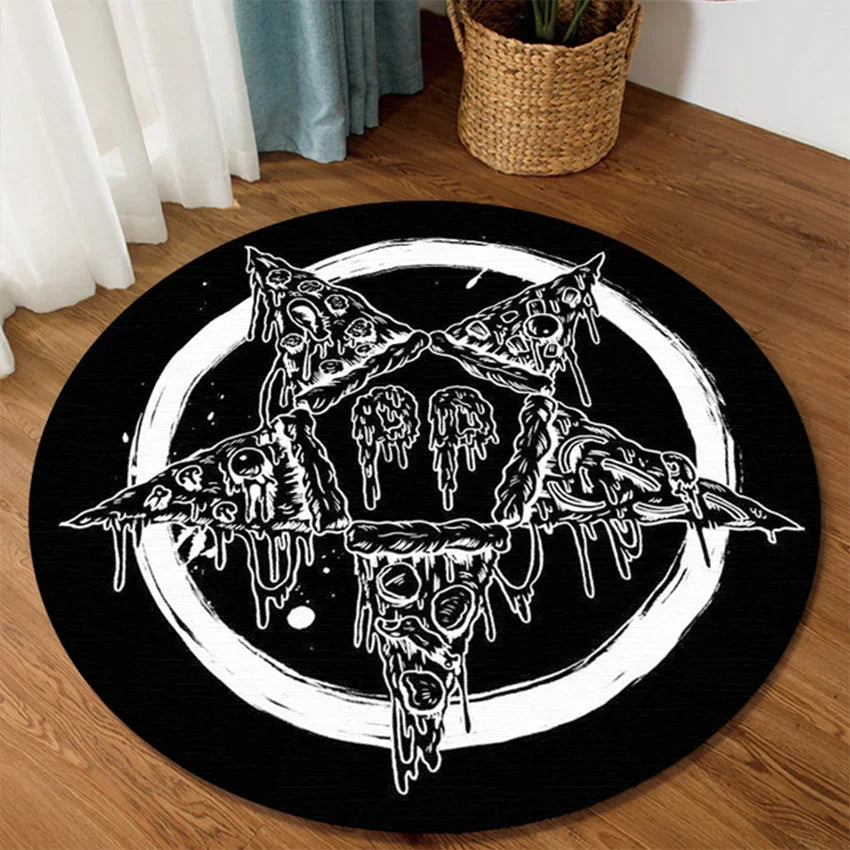 Personalisierter Gothic-Teppich rund für Schlafzimmer – Bild 10