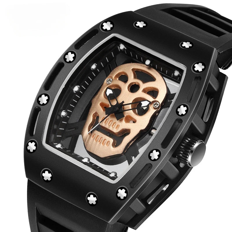 Gothic Herren Uhr mit Totenkopf Design – Wasserdicht Quartz – Bild 5