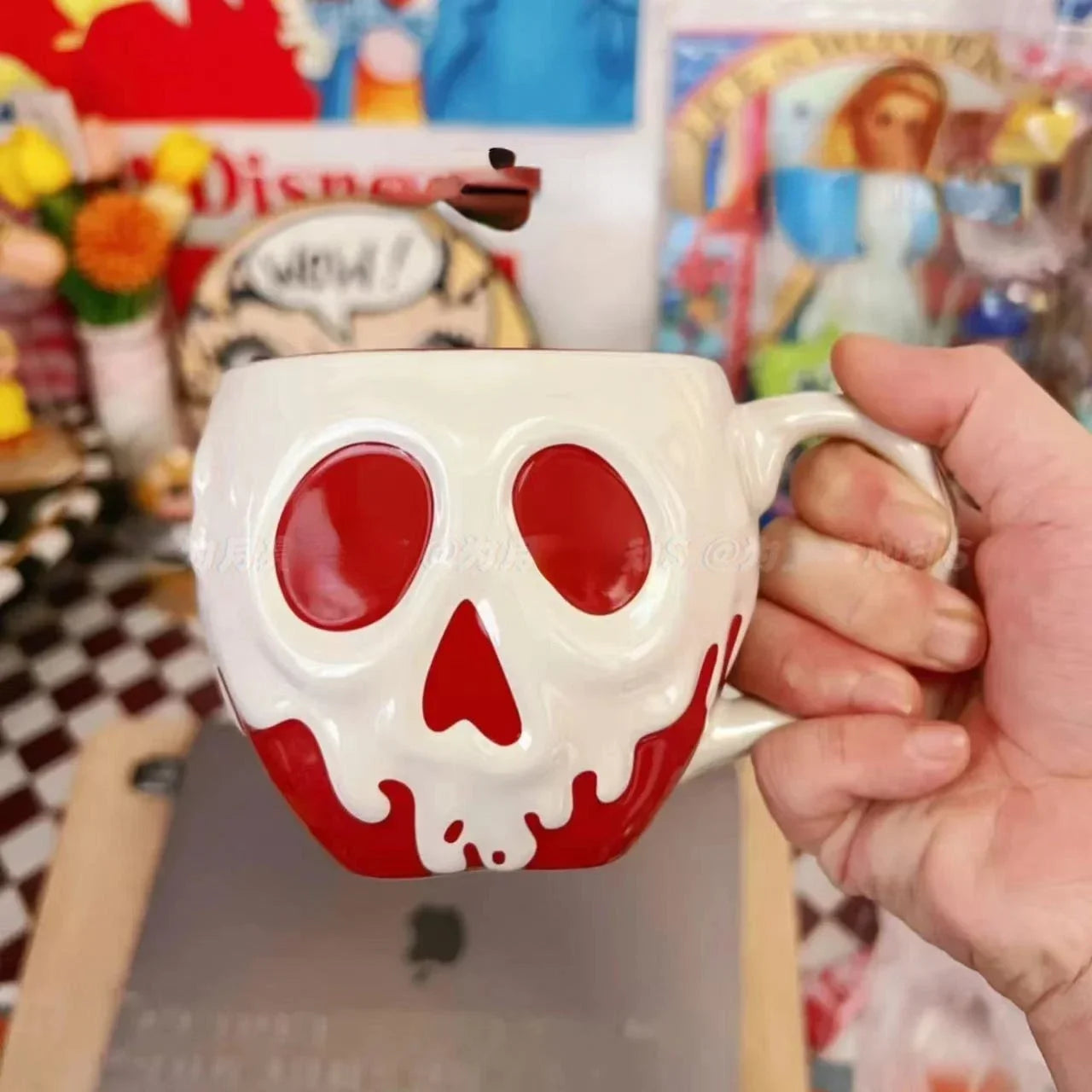 Gothic Totenschädel Becher Keramik Tasse für Halloween