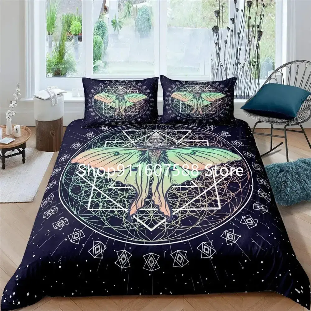 Gothic Bettwaesche Set Mit Totenkopf 038 Schmetterling Motiv
