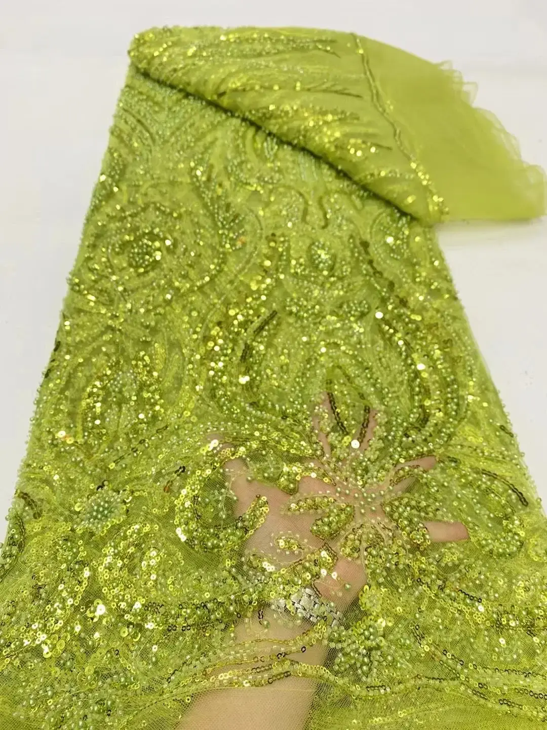 Gothic Mesh Spitze Stoff Mit Pailletten 5 Yards Naehen 038 Basteln Unisex