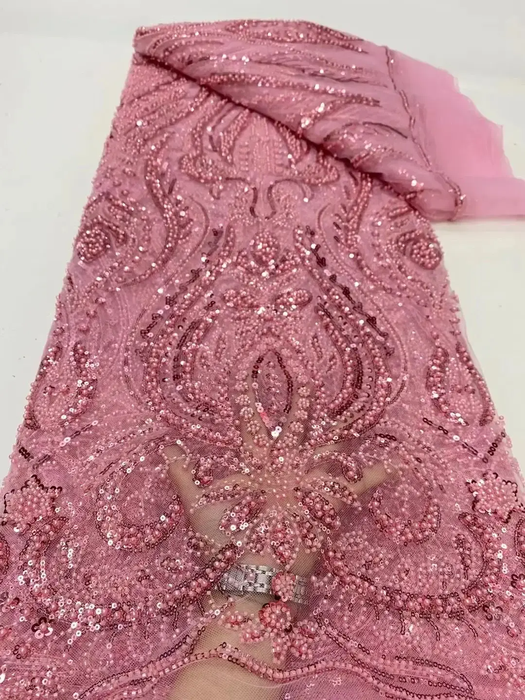 Gothic Mesh Spitze Stoff Mit Pailletten 5 Yards Naehen 038 Basteln Unisex