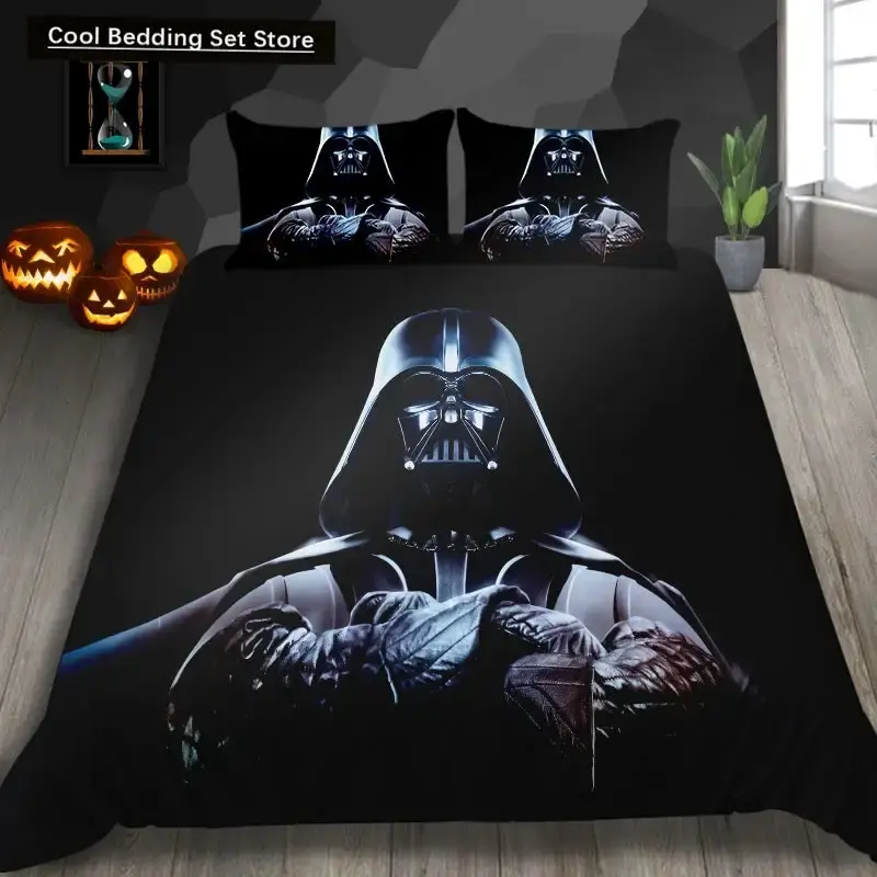 Gothic Skelett Bettwaesche Set Mit Totenkopf Fuer Halloween