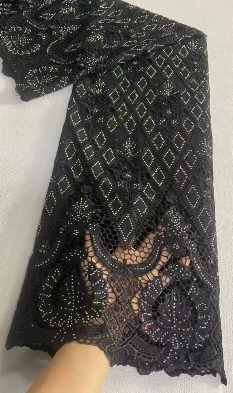 Gothic Spitzenstoff 2025 Mit Stickerei 038 Strass 5 Yards Unisex