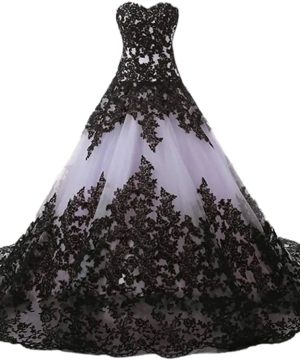 Gothic Ballkleid aus Spitze - Elegantes Schwarzes Kleid