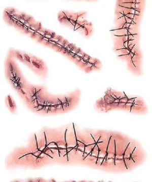 Wasserdichtes Gothic Tattoo – Narben & Wunden, Halloween