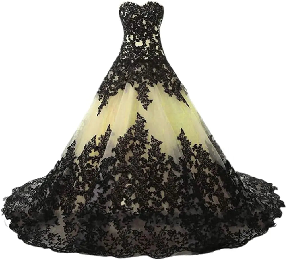 Gothic Ballkleid aus Spitze - Elegantes Schwarzes Kleid – Bild 9