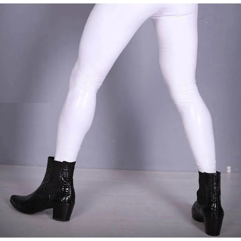 Gothic Wet Look PVC Hose – Glänzende Clubwear Herren – Bild 9