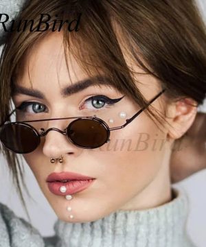 Gothic Steampunk Sonnenbrille Rund Retro Metall Clip-on