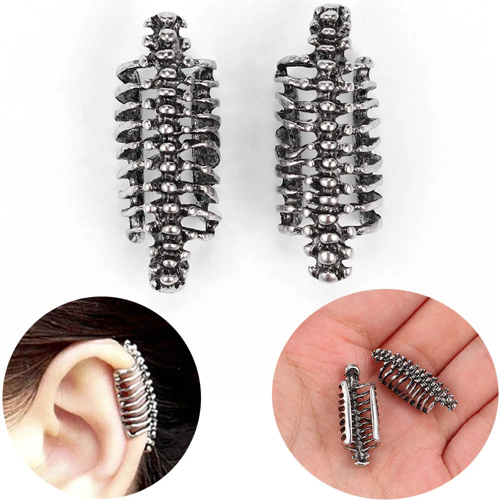 Gothic Vintage Ohrmanschette mit Totenkopf für Damen