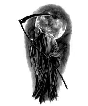 Wasserdichtes Gothic Tattoo Sticker Set – Soul Reaper Design