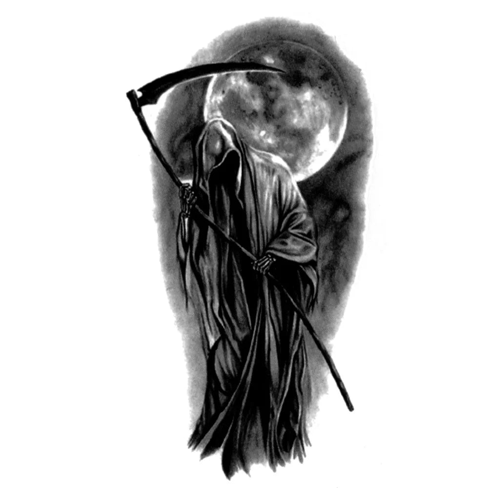 Wasserdichtes Gothic Tattoo Sticker Set – Soul Reaper Design