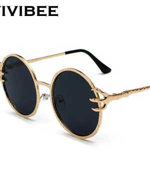 VIVIBEE Gothic Sonnenbrille mit Totenkralle, Retro-Stil
