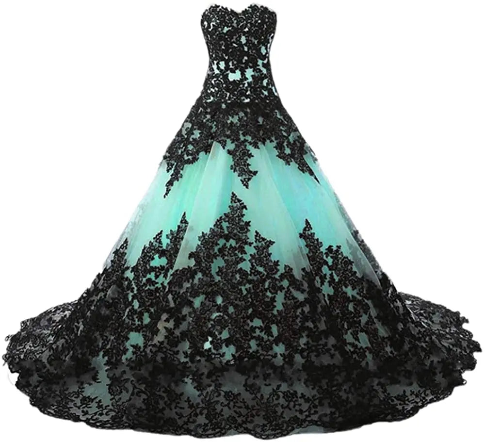 Gothic Ballkleid aus Spitze - Elegantes Schwarzes Kleid – Bild 7