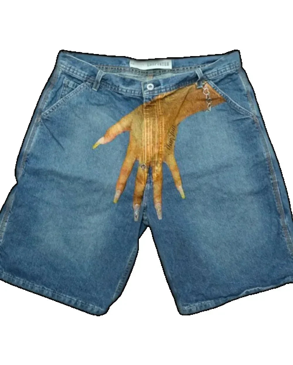 Gothic Y2K Baggy Denim Shorts im Vintage Streetwear Stil – Bild 9