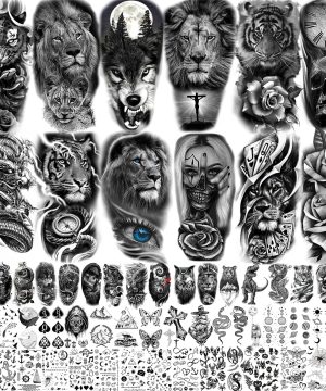 61 Gothic Tattoos Tiere Schädel Kompass Rose Löwe Wolf