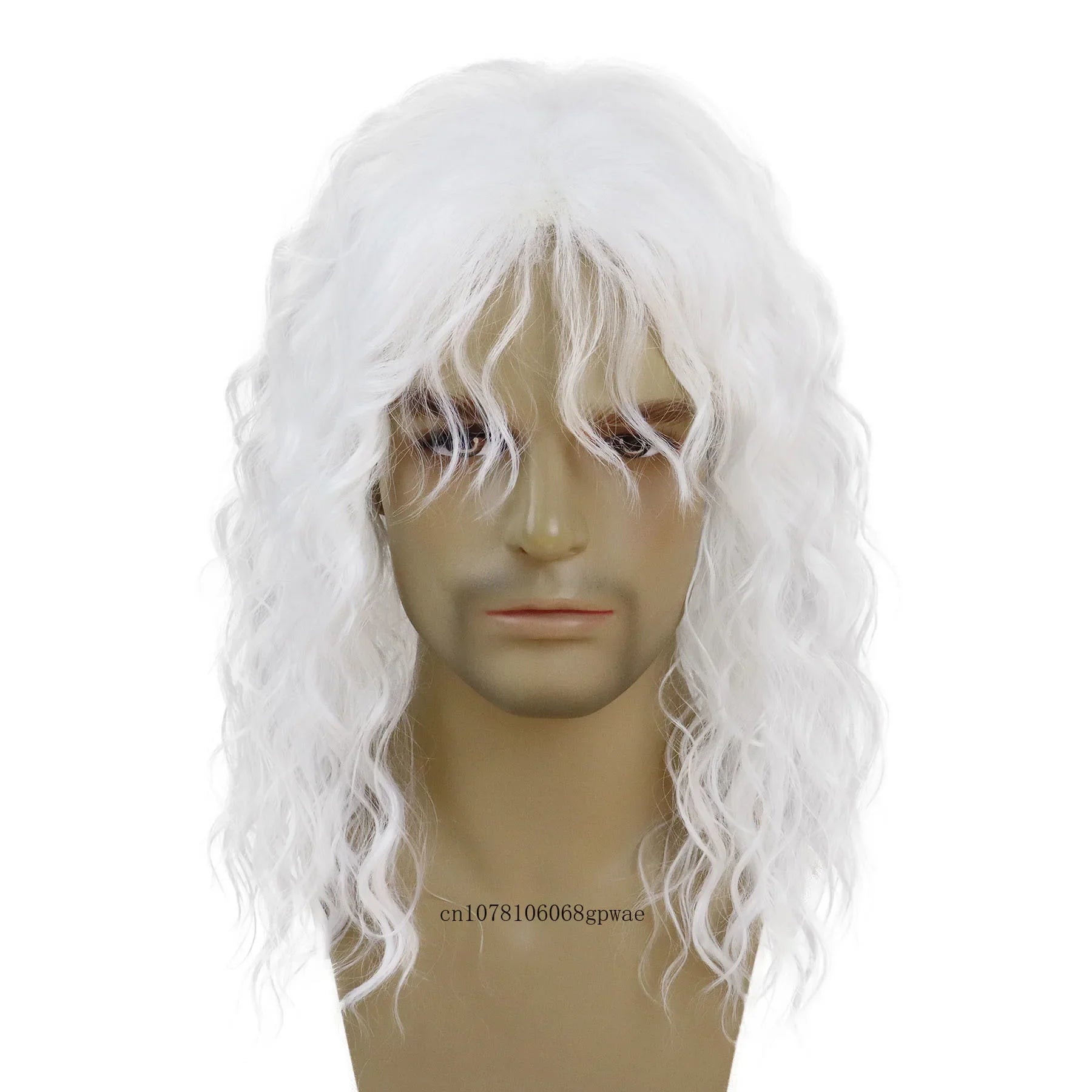 Gothic Herrenperücke Braun 80er Rocker Mullet Cosplay – Bild 7