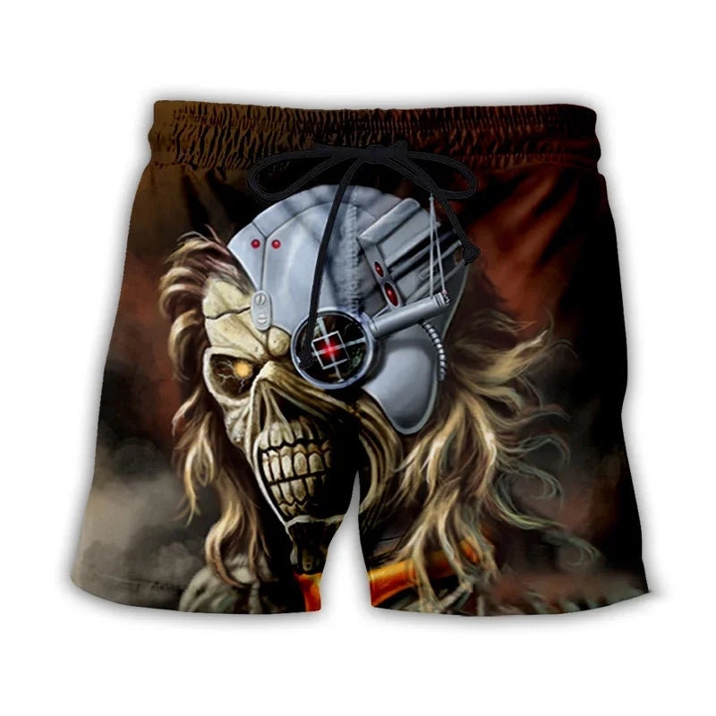 Gothic Vintage Skull Shorts – Sommer Streetwear Herren – Bild 16