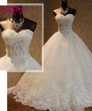 Gothic Brautkleid 2025 mit Perlen und Spitze, Maßanfertigung