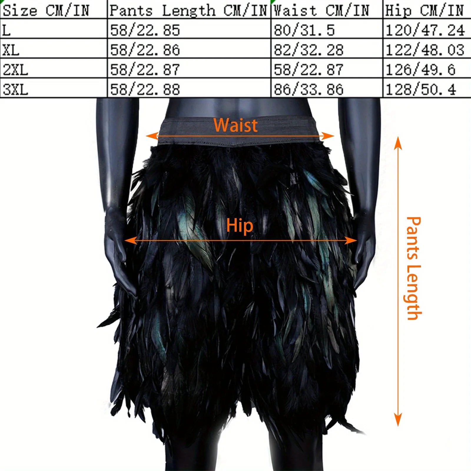 Gothic Herren-Shorts mit Federn – Ideal für Halloween – Bild 5