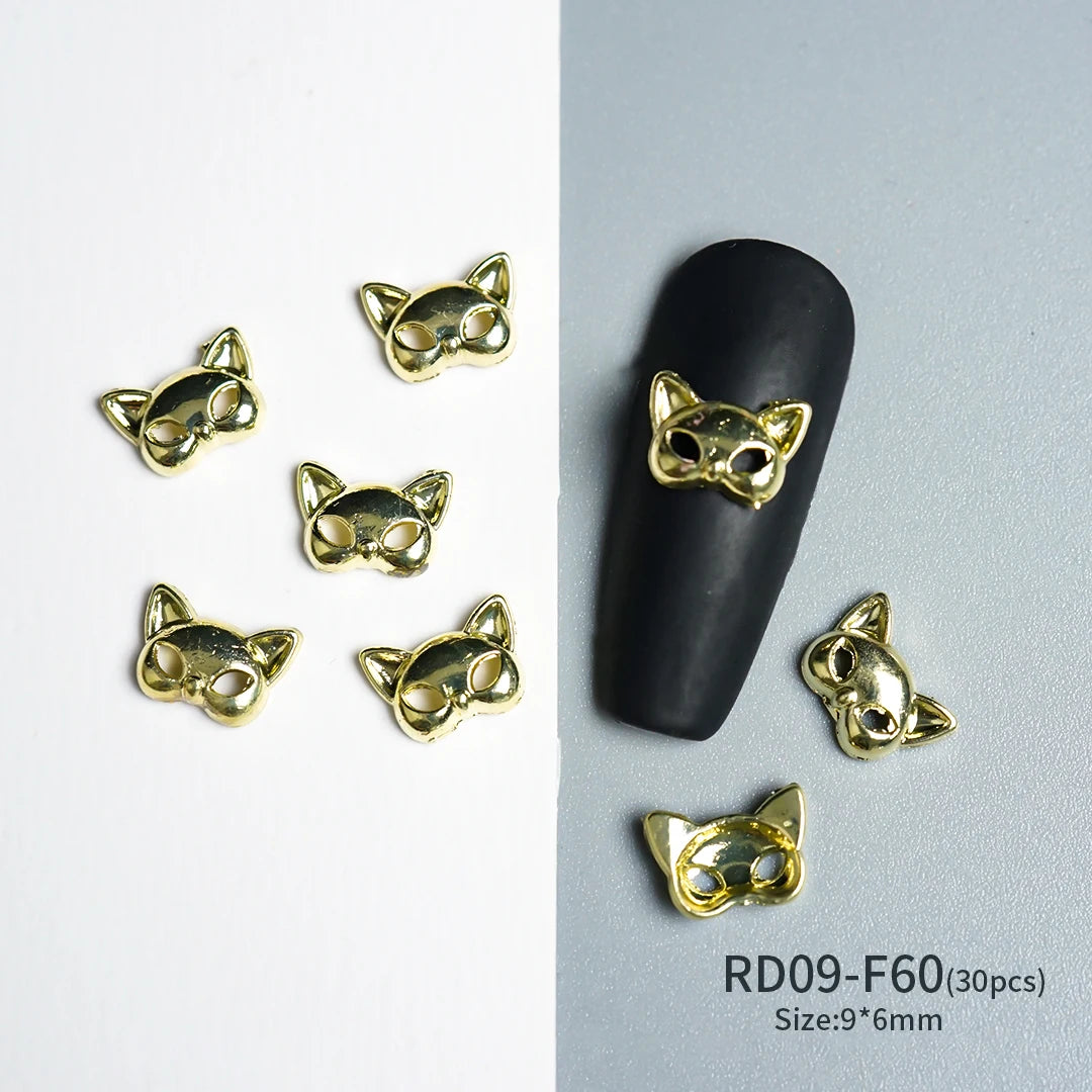 Gothic Halloween Nail Charms mit Totenkopf & Zirkonia 3D – Bild 51