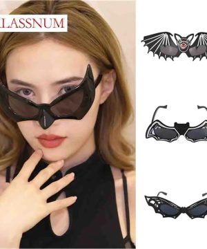 Gothic Retro Sonnenbrille mit Fledermaus-Design Party