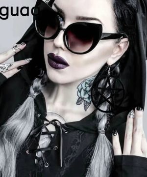 Gothic Sonnenbrille Damen Vintage Steampunk Oversize Style