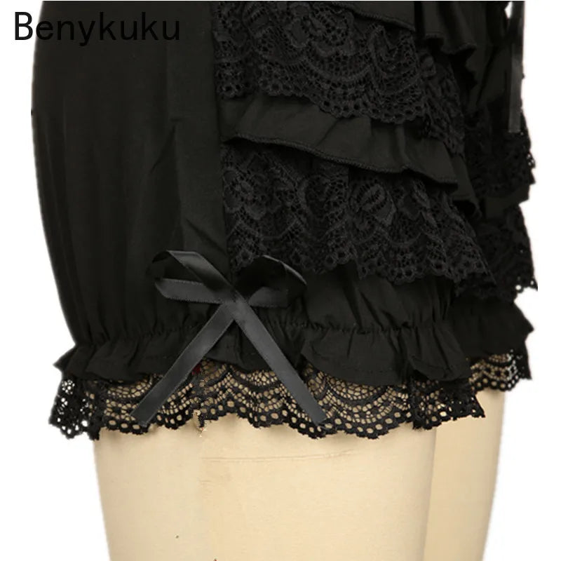 Gothic Steampunk Bloomers für Damen, Größe 3XL, Rot/Schwarz – Bild 6