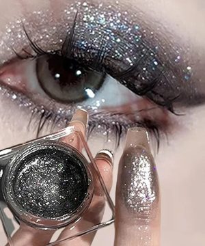Gothic Smoky Black Highlighter & Glitter Eyeshadow Gel