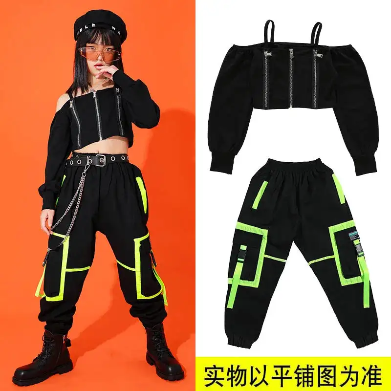 Maedchen Gothic Streetwear Set Cargo Hose 038 Crop Top