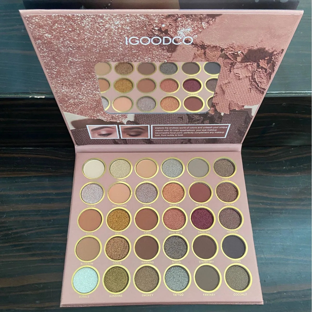 Gothic Lidschattenpalette – 30 Farben Smokey Nude Look – Bild 2