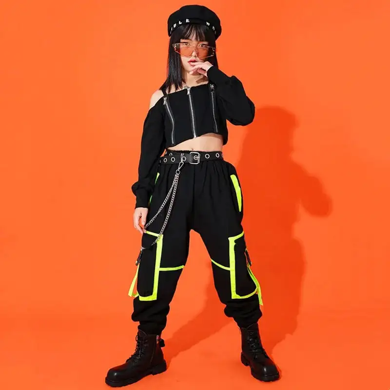 Maedchen Gothic Streetwear Set Cargo Hose 038 Crop Top