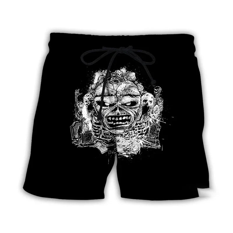 Gothic Vintage Skull Shorts – Sommer Streetwear Herren – Bild 15