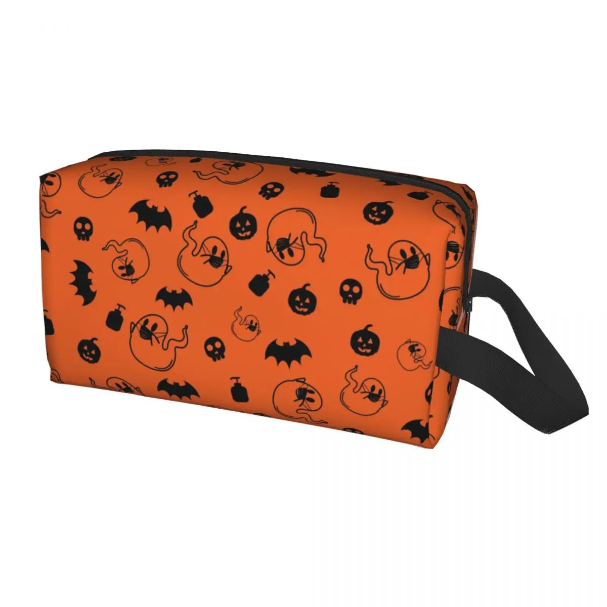 Gothic Halloween Kulturtasche mit Fledermäusen und Spitze – Bild 3