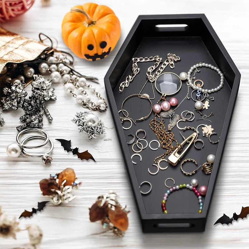 Gothic Coffin Deko-Holztablett für Halloween & Alltag – Bild 5