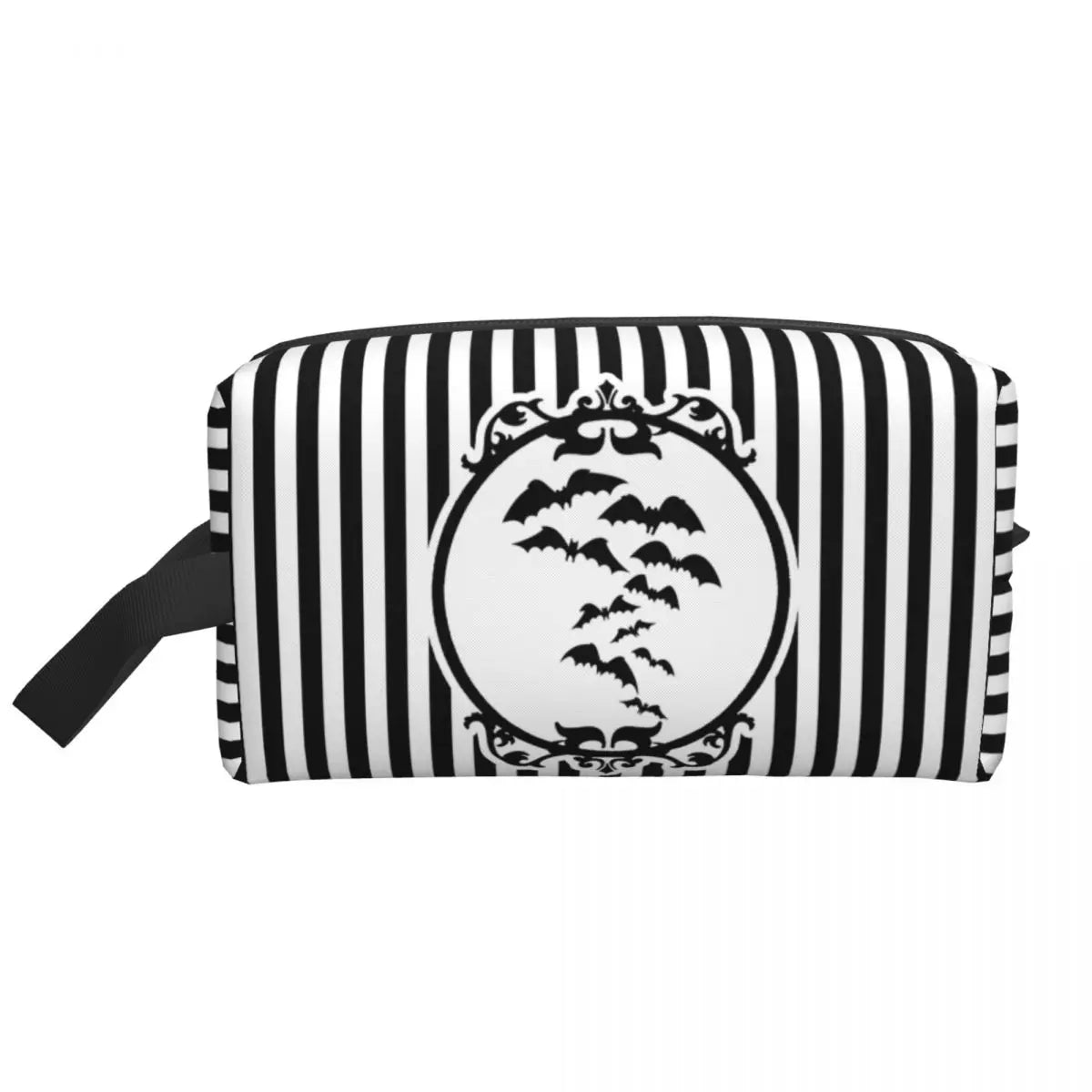 Gothic Halloween Kulturtasche mit Fledermäusen und Spitze – Bild 15